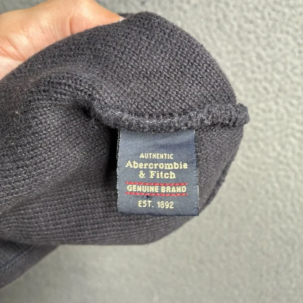 Abercrombie & Fitch Vintage Y2K Knit Beanie Winter Hat Ski Snowboard Military